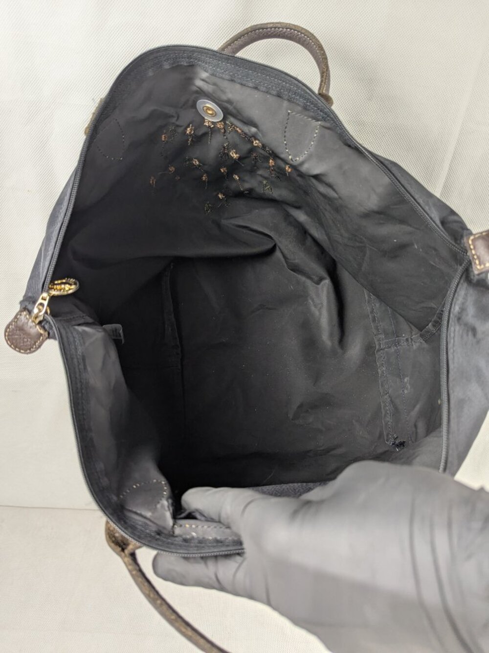 Longchamp "Apache" Bag Model Depose Limited Edition Black Nylon Made in France. - Picture 3 of 15